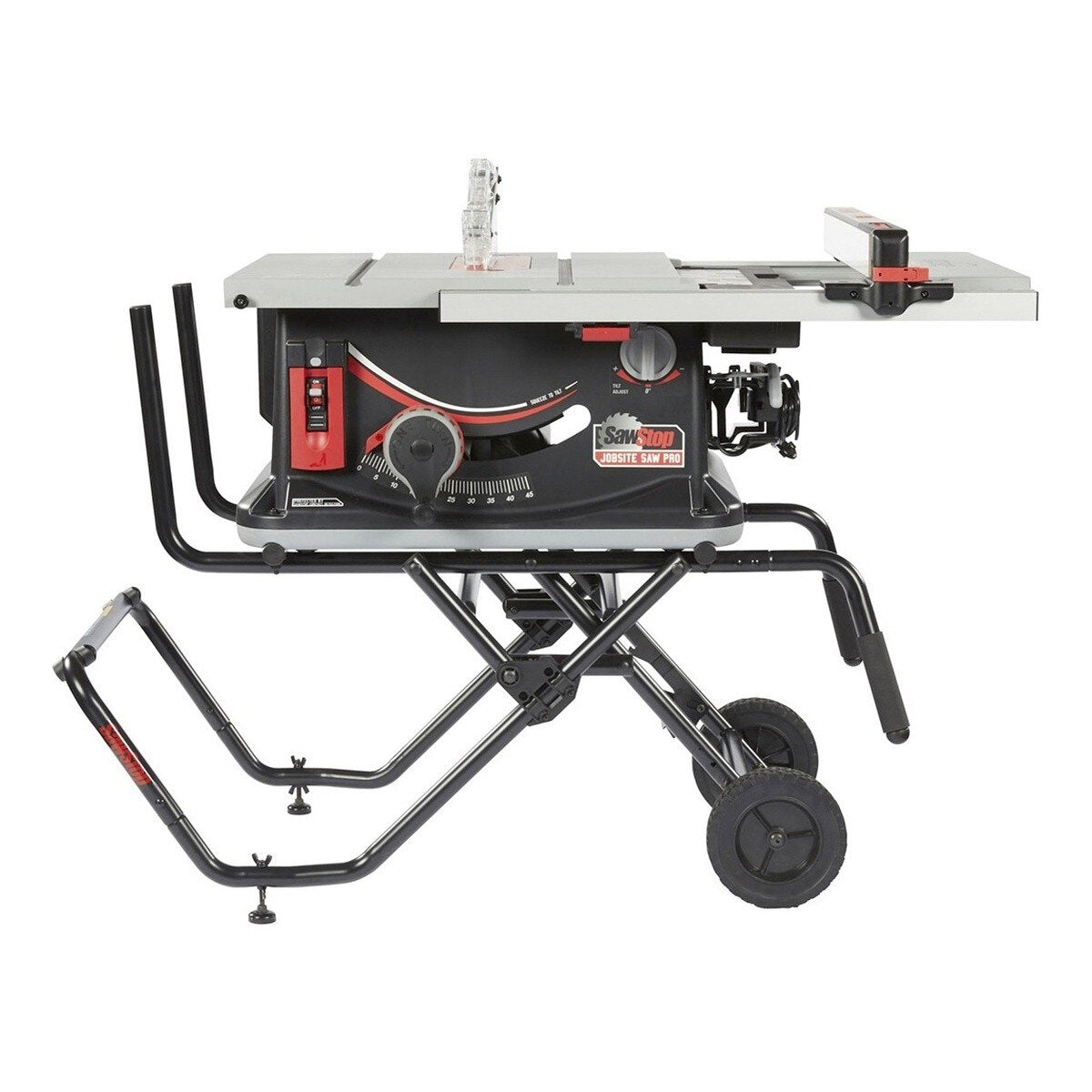 SawStop JSS-120A60 Jobsite Saw Pro with Mobile Cart, 120V 1.5 HP, 10 in. Blade (Includes Fence and Cart)