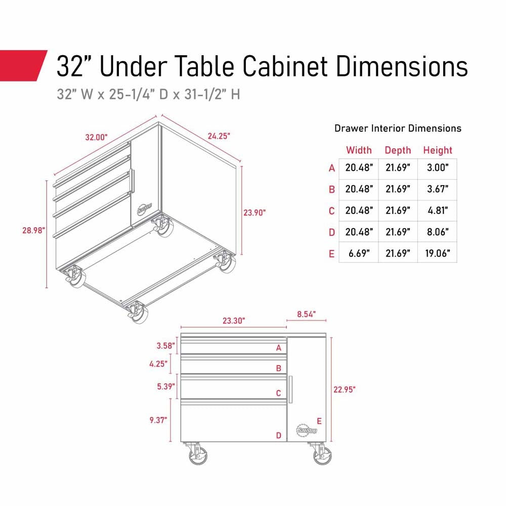 SawStop TSA-UTC32 32" Under Table Cabinet - 4