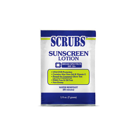 Scrubs 92101 SPF 30+ Single Dose Packet Sunscreen Lotion