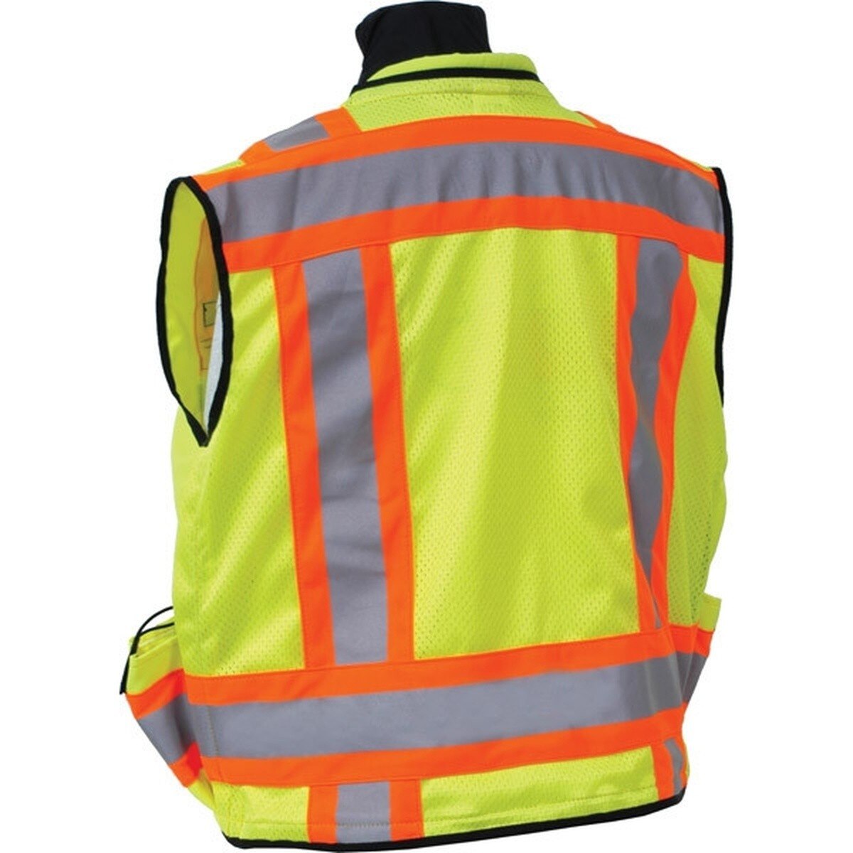 Seco 8265-46-FLY Yellow High Visibility Class 2 Mesh Back Surveyor Vest Medium - 2