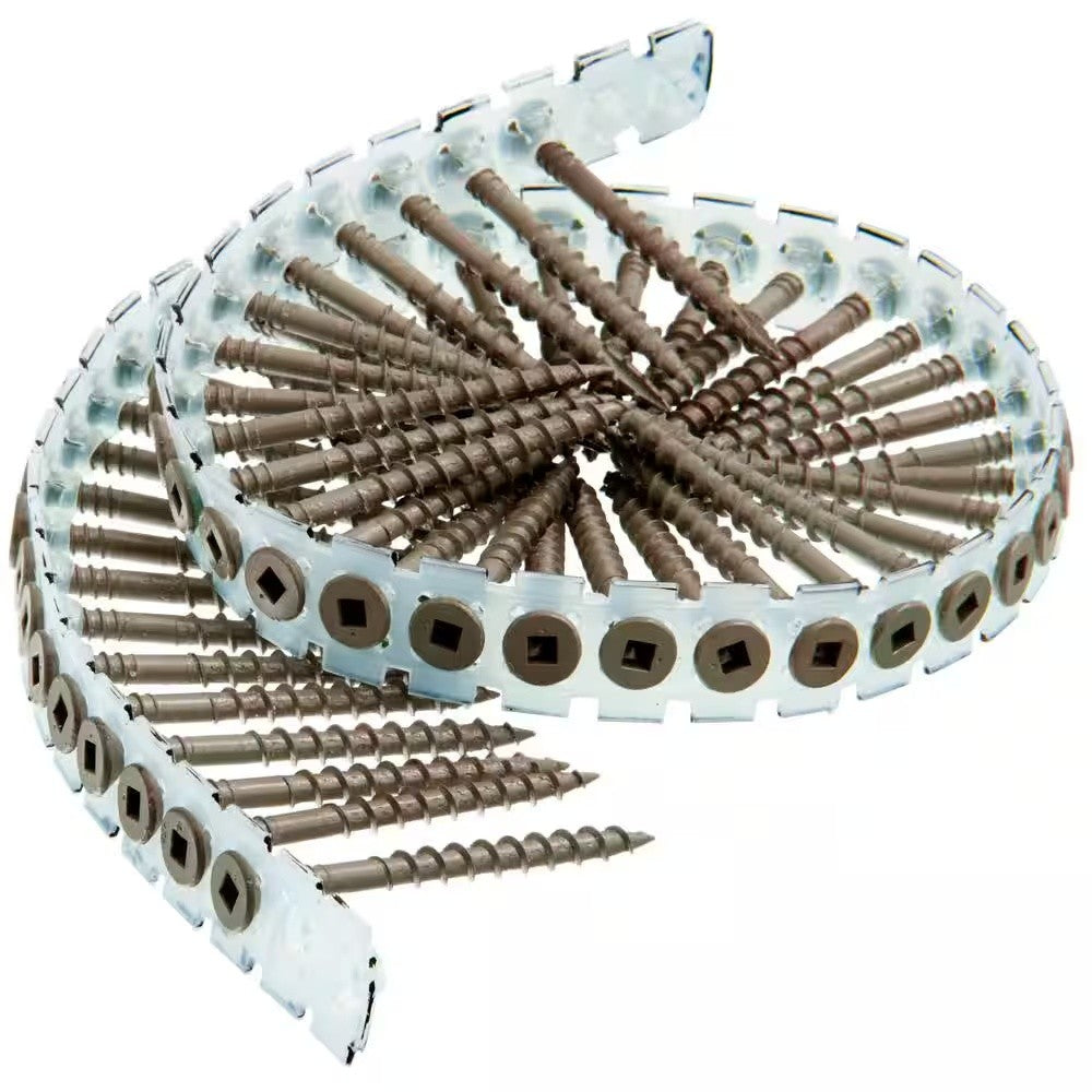 Senco 08D200W 8 x 2 in. Coarse Galvanized Square Drive Collated Deck Screw (1000 Pack) - 2