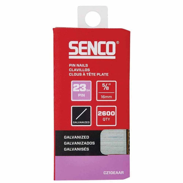 Senco CZ10EAAR 5/8 in. 23 Gauge Headless Pin Nails, Galvanized Finish (2,600 Count)