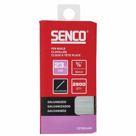 Senco CZ10EAAR 5/8 in. 23 Gauge Headless Pin Nails, Galvanized Finish (2,600 Count)