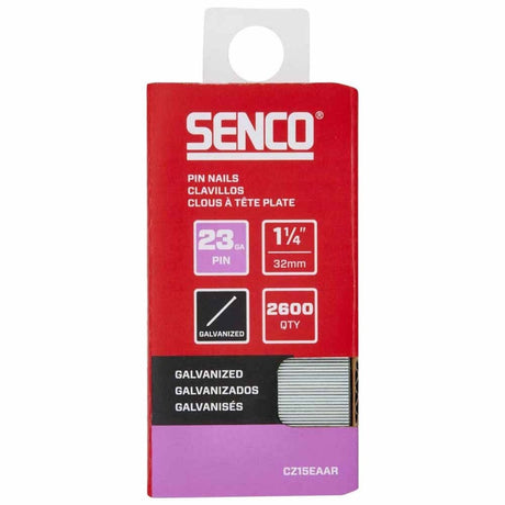 Senco CZ15EAAR 23 Gauge 1-1/4 in. Headless Galvanized Pin Nails (2,600 Pack)
