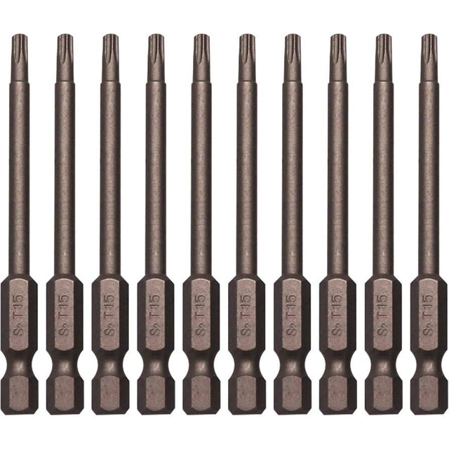 Sepuly TT15 T15 x 3" Magnetic Torx Insert Bit (10 Pack)