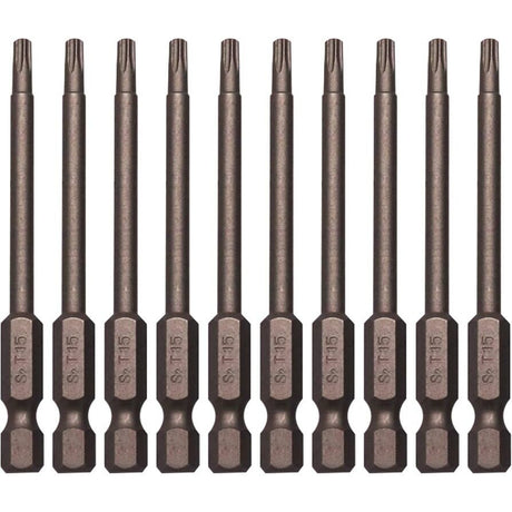 Sepuly TT15 T15 x 3" Magnetic Torx Insert Bit (10 Pack)