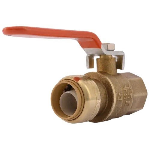 SharkBite 22186-0000LF 3/4 in. Push-to-Connect x 3/4 in. FNPT Adapter Quarter-Turn Ball Valve