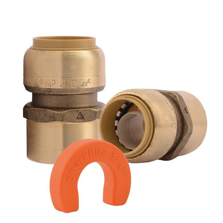 SharkBite 22441LF 3/4 in. x 3/4 in. FNPT Push Fit Water Heater Installation Kit Lead Free (2 Pack)