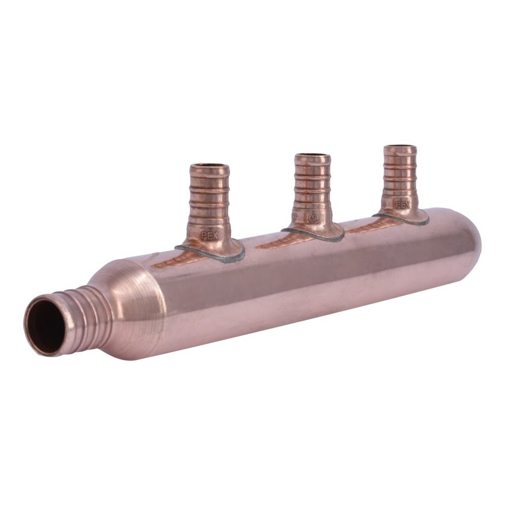 SharkBite 22783 3 Port Multi Port Closed Tee for PEX 3/4 in Inlet x 1/2 in Outlet