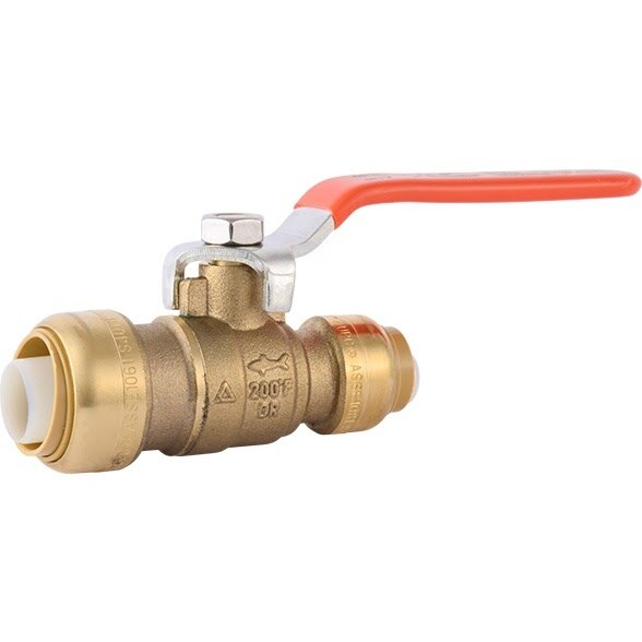 SharkBite 22973LF 3/4 in x 1/2 in Push-to-Connect Quarter-Turn Reducing Ball Valve