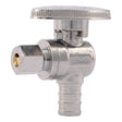 SharkBite 23056LF 1/2 in PEX Barb x 1/4 in OD Compression Brass Quarter Turn Angle Stop Valve