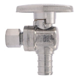 SharkBite 23056LF 1/2 in PEX Barb x 1/4 in OD Compression Brass Quarter Turn Angle Stop Valve - 2