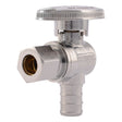 SharkBite 23058LF 1/2 in. x 3/8 in. OD Compression Quarter Turn Brass Barb Angle Stop Valve