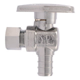 SharkBite 23058LF 1/2 in. x 3/8 in. OD Compression Quarter Turn Brass Barb Angle Stop Valve - 2