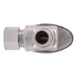 SharkBite 23058LF 1/2 in. x 3/8 in. OD Compression Quarter Turn Brass Barb Angle Stop Valve - 3