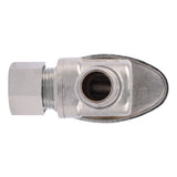 SharkBite 23058LF 1/2 in. x 3/8 in. OD Compression Quarter Turn Brass Barb Angle Stop Valve - 3