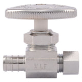 SharkBite 23059LF 1/2 in x 3/8 in OD Compression Brass Multi Turn Straight Stop Valve - 2