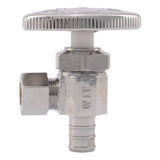 SharkBite 23060LF 1/2 in x 3/8 in OD Comp Brass Barb Multi-Turn Angle Stop Valve - 2