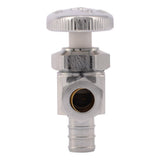 SharkBite 23060LF 1/2 in x 3/8 in OD Comp Brass Barb Multi-Turn Angle Stop Valve - 3