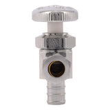 SharkBite 23060LF 1/2 in x 3/8 in OD Comp Brass Barb Multi-Turn Angle Stop Valve - 3