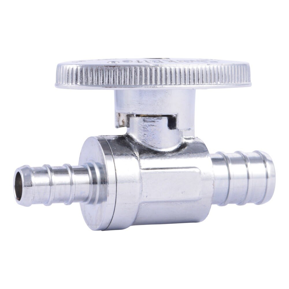 SharkBite 23062LF 1/2 in. x 3/8 in. Lead Free Brass Multi Turn Straight Stop Valve for PEX and PE RT