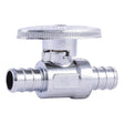 SharkBite 23063LF Half Inch x Half Inch Brass Barb Straight Stop Valve for PEX and PE-RT Pipe