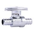 SharkBite 23063LF Half Inch x Half Inch Brass Barb Straight Stop Valve for PEX and PE-RT Pipe