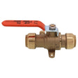 SharkBite 24616-0000LF 3/4 in. x 3/4 in. Push-Fit Ball Valve with Drain and Mounting Bracket