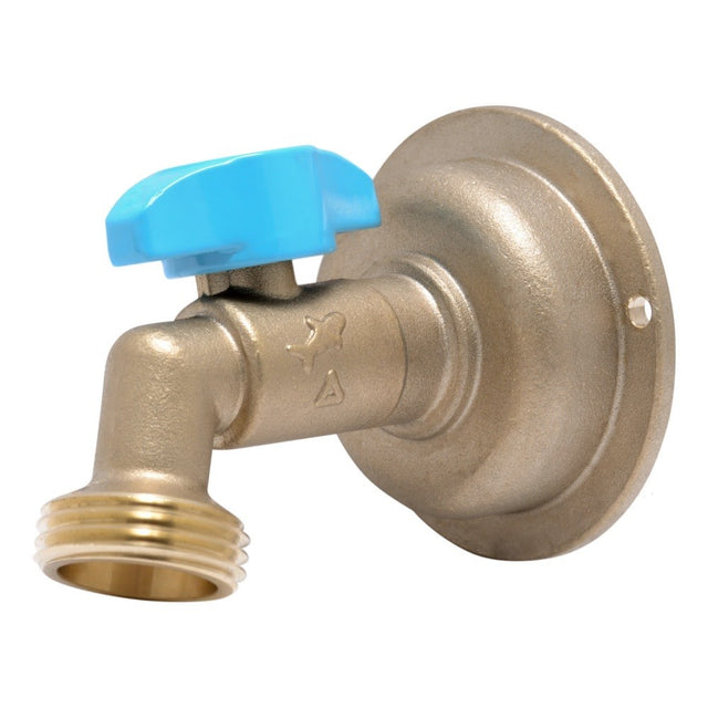 SharkBite 24620LF 1/2 in. Push-to-Connect x 3/4 in. MHT 90 Degree Quarter Turn Brass Hose Bibb