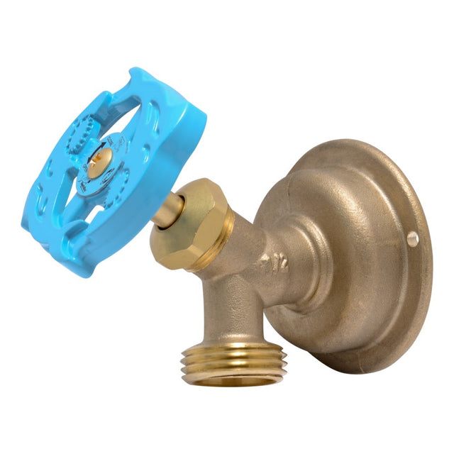 SharkBite 24626LF 1/2 in x 3/4 in MHT 90 Degree Brass Push to Connect Multi Turn Hose Bibb