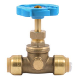SharkBite 24634LF 1/2 in. x 1/2 in. Lead Free Push Fit Gate Valve with Drain - 2