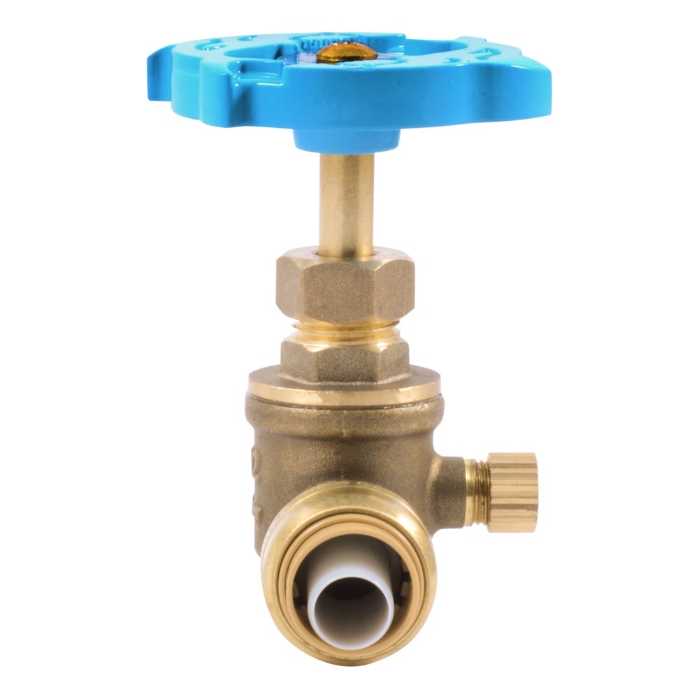 SharkBite 24634LF 1/2 in. x 1/2 in. Lead Free Push Fit Gate Valve with Drain - 3