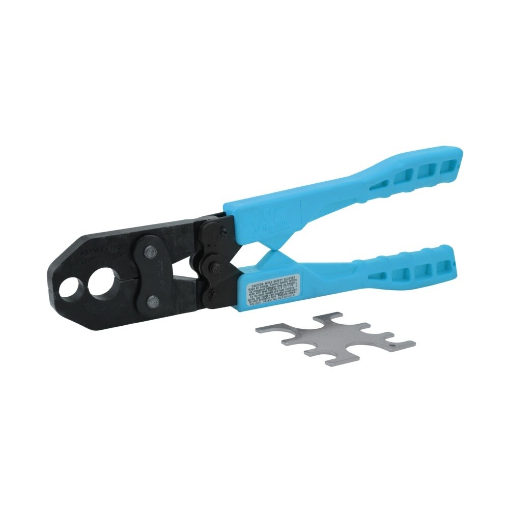 SharkBite 24692Z 1/2 in and 3/4 in Dual Head PEX Crimp Tool with Go No Go Gauge