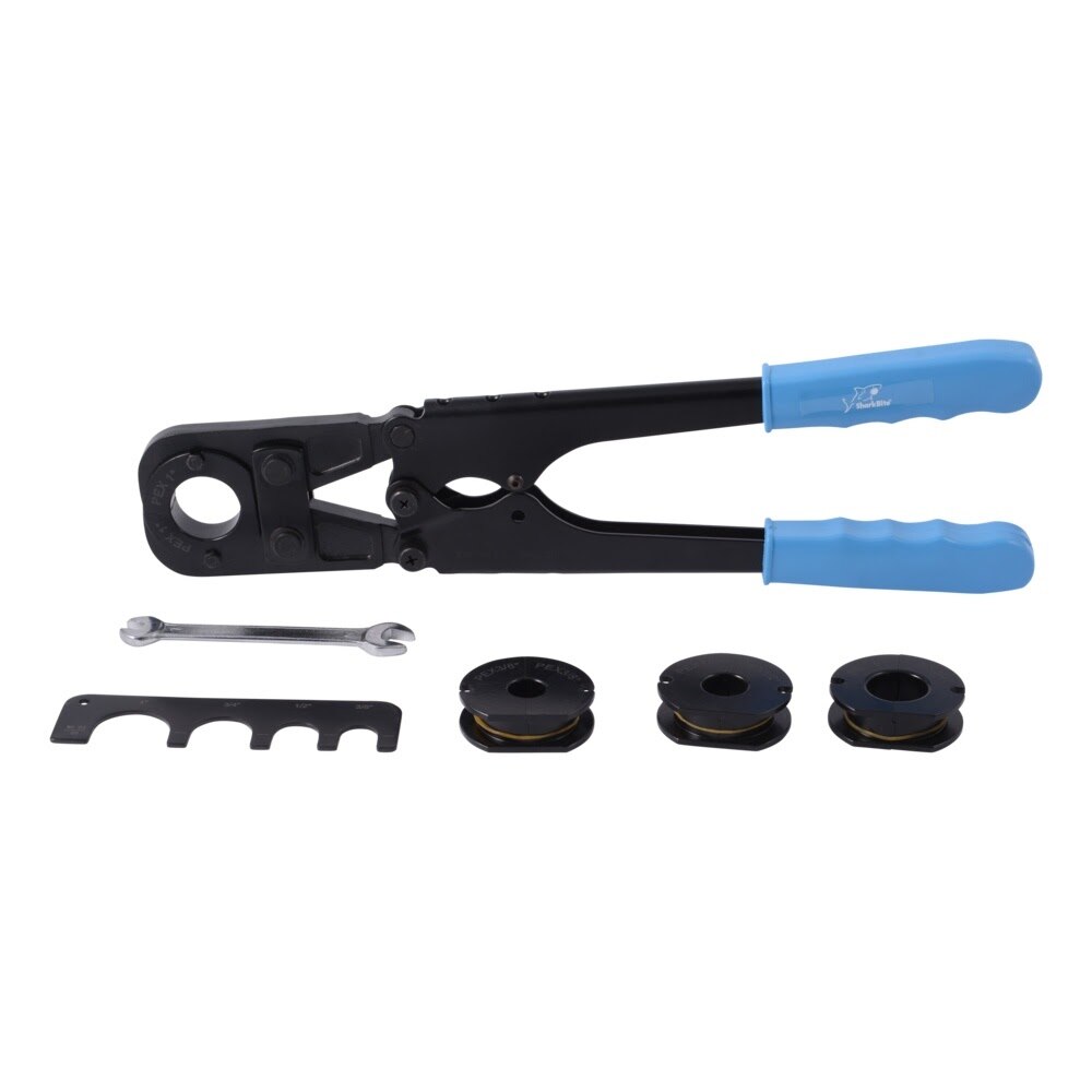 SharkBite 24693Z 3/8 in. to 1 in. PEX Crimp Ring Tool Kit Blue - 3