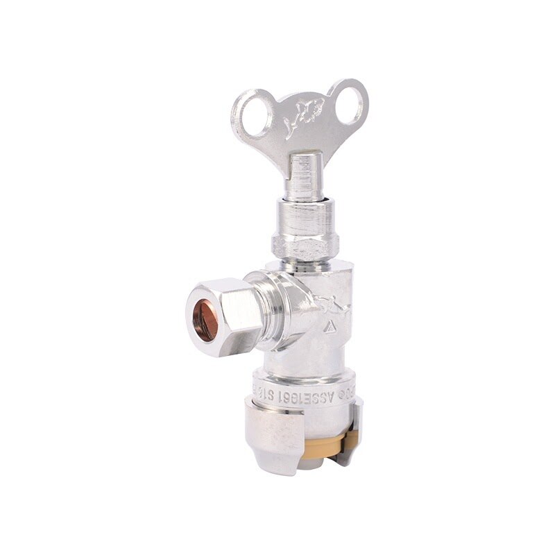 SharkBite 24731LF 1/2 in. Push to Connect x 3/8 in. Compression Loose Key Angle Stop Valve