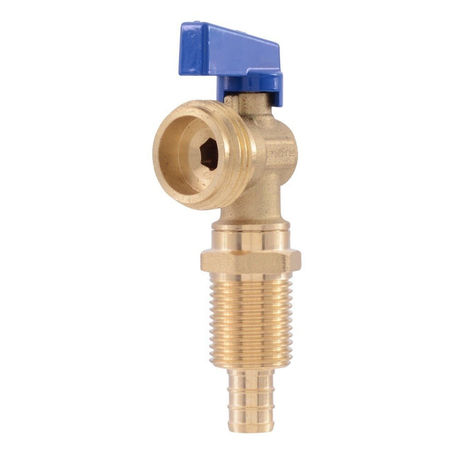 SharkBite 24813A Half Inch Brass Crimp Washing Machine Valve for Cold Water PEX