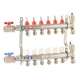 SharkBite 24933 6 Loop Stainless Steel Radiant Heating Manifold Kit with 1 in FNPT Inlet