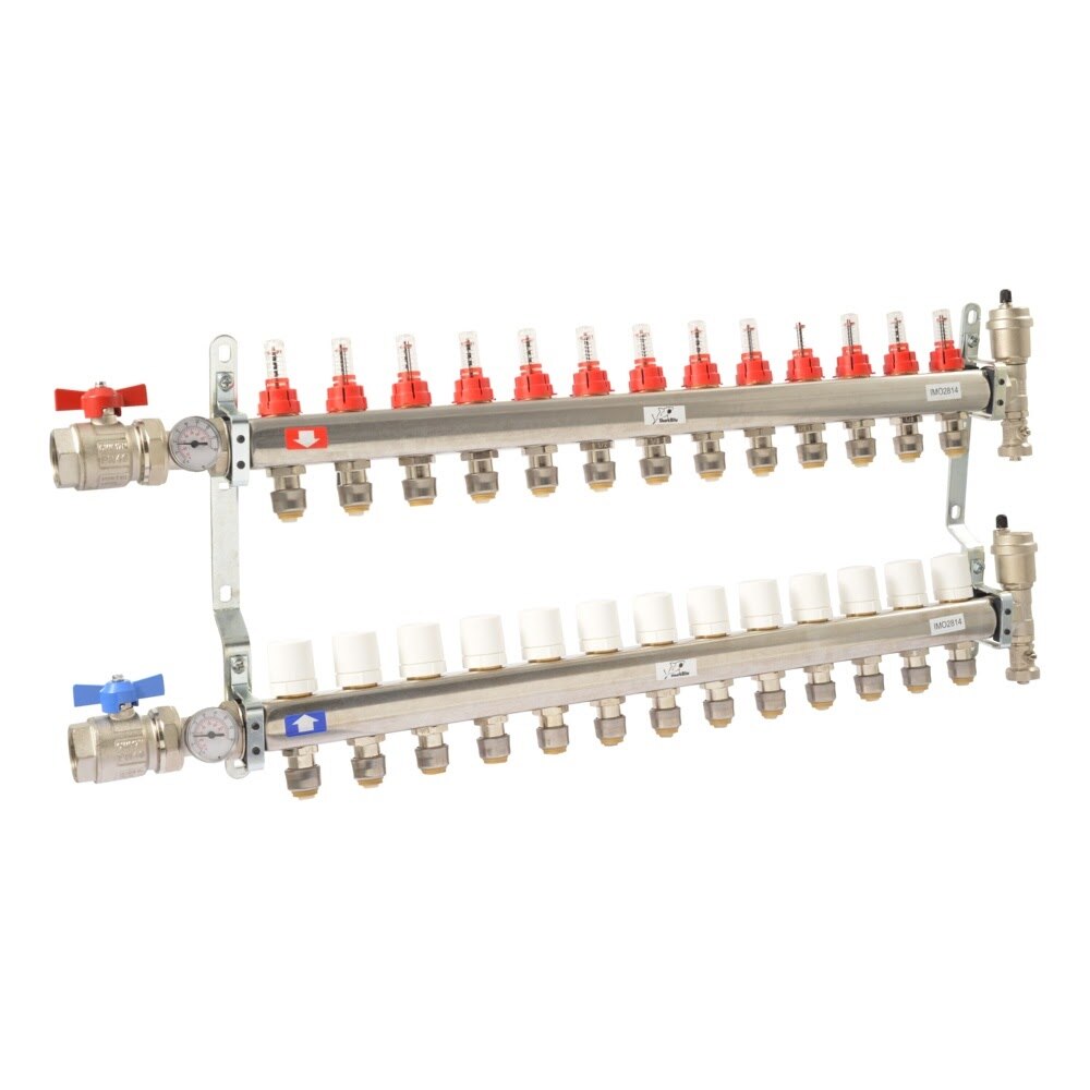 SharkBite 24940 13 Loop 1/2 in. Radiant Heating Manifold with 1 in. FNPT Inlet
