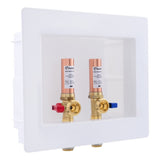SharkBite 25031 Washing Machine Outlet Box with Water Hammer Arrestors 1/2 in. PTC x 3/4 in. MHT