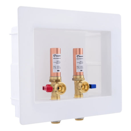 SharkBite 25031 Washing Machine Outlet Box with Water Hammer Arrestors 1/2 in. PTC x 3/4 in. MHT