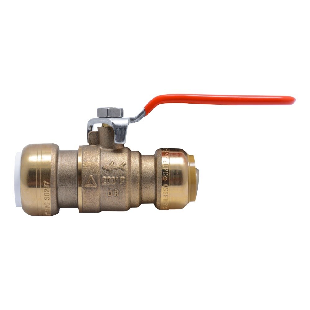 SharkBite 25551LF 1 in. PVC x 3/4 in. CTS Push-to-Connect Quarter Turn Transition Ball Valve - 2