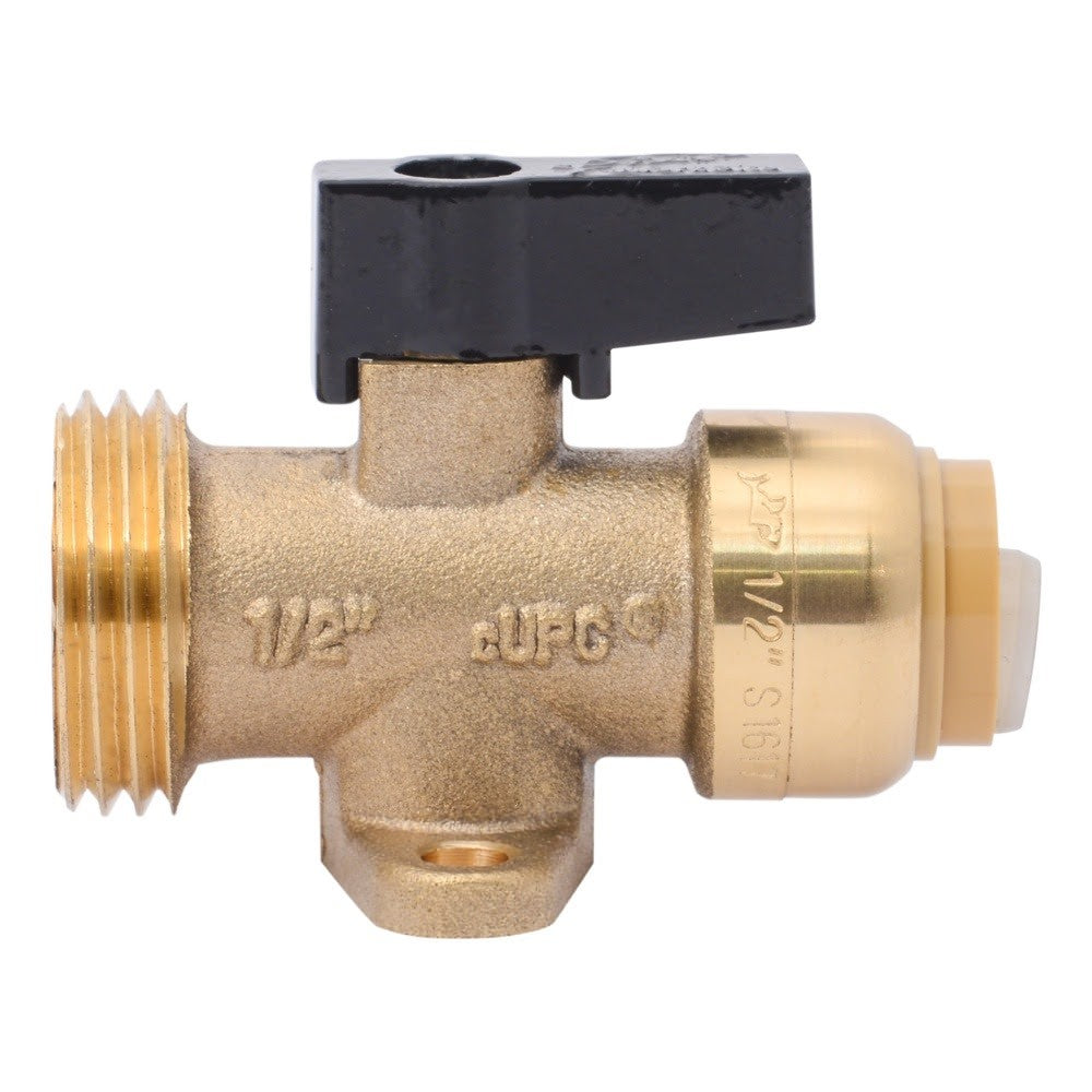 SharkBite 25559LF 1/2 in Push-to-Connect x 3/4 in Male Hose Thread Washing Machine Straight Valve - 2