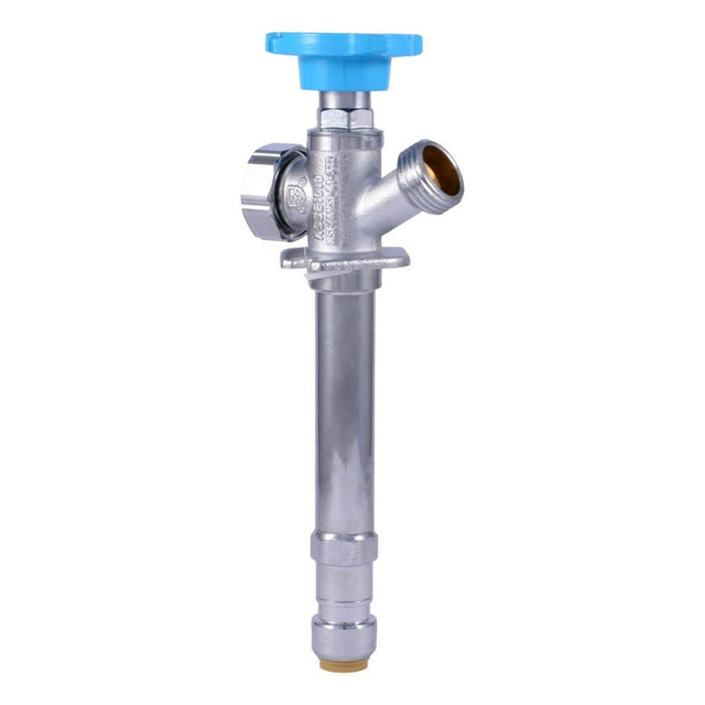 SharkBite 25743LF 1/2 in. Push-to-Connect x 3/4 in. MHT 4 in. Anti-Siphon Frost-Free Sillcock