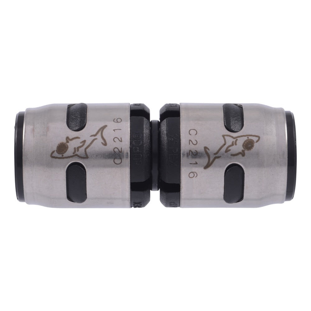 SharkBite K008WP3 1/2 in. x 1/2 in. EvoPEX Push-to-Connect Coupling for PEX Pipe (3 Pack) - 2