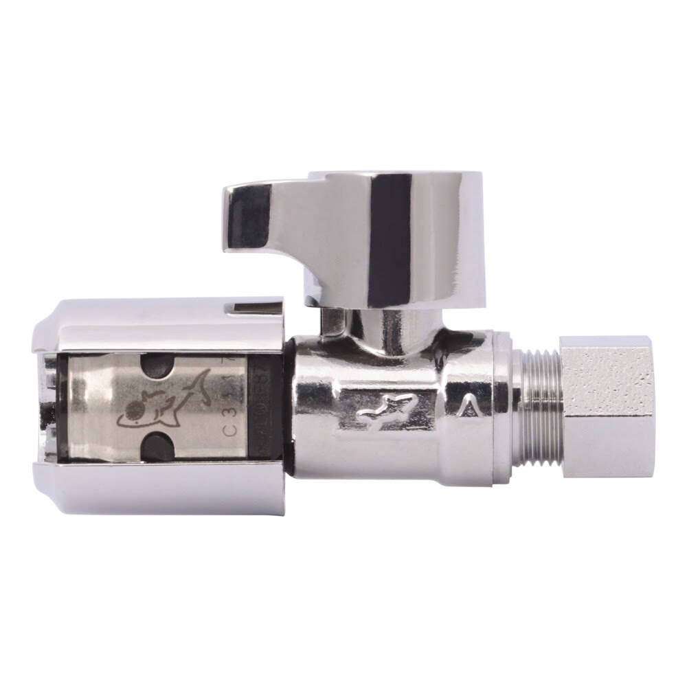 SharkBite K23037 1/2 in x 3/8 in OD Compression EvoPEX Straight Stop Valve with Escutcheon - 2