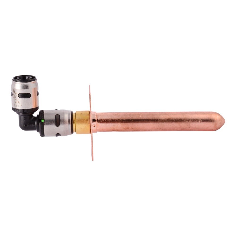 SharkBite K25811WP 1/2 in. x 6 in. Copper Stub Out with Bracket and EvoPEX 90 Degree Elbow - 2