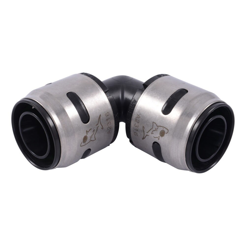 SharkBite K260WP2 1 in x 1 in EvoPEX 90 Degree Push to Connect Elbow for PEX Pipe (2 Pack)