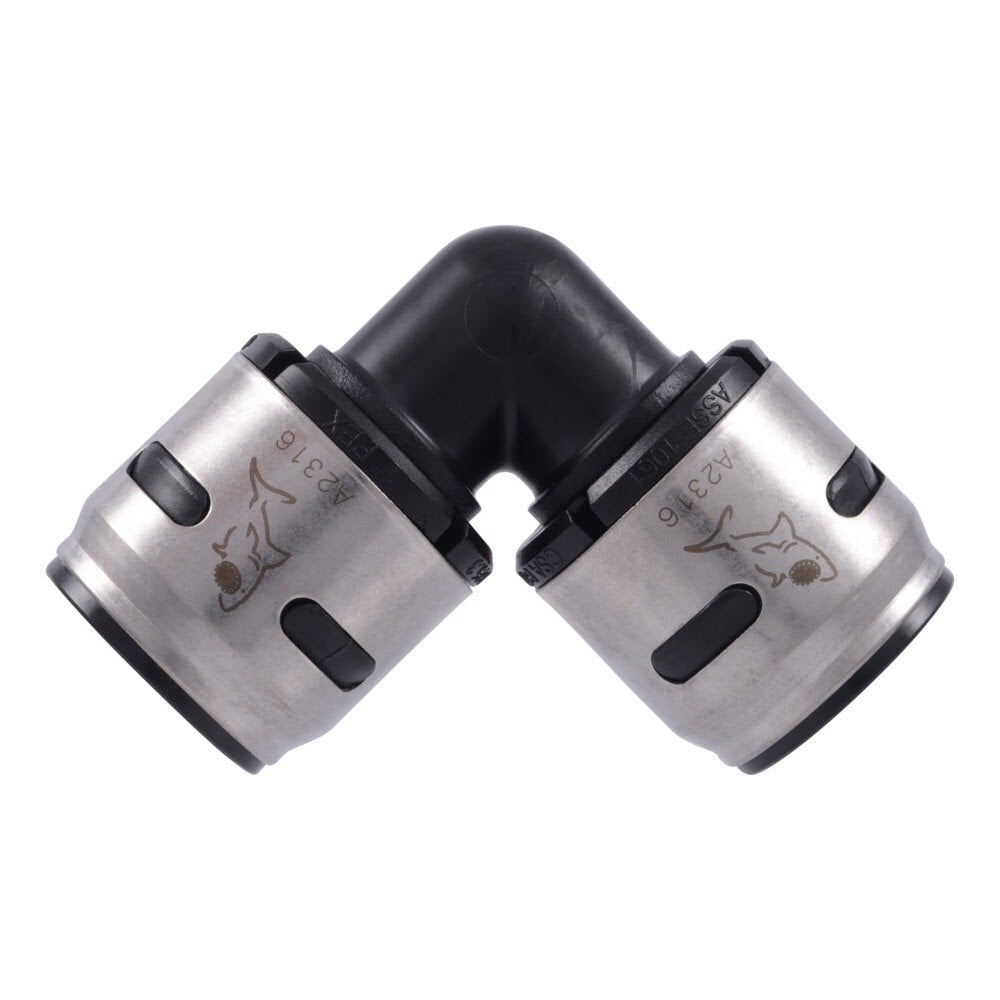 SharkBite K260WP2 1 in x 1 in EvoPEX 90 Degree Push to Connect Elbow for PEX Pipe (2 Pack) - 2