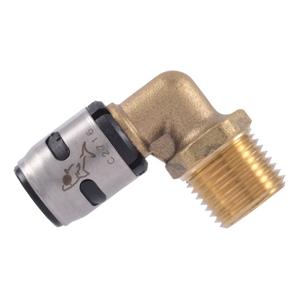 SharkBite K280WP2 1/2 in EvoPEX x 1/2 in MNPT Push to Connect Adapter Elbow (2 Pack) - 2