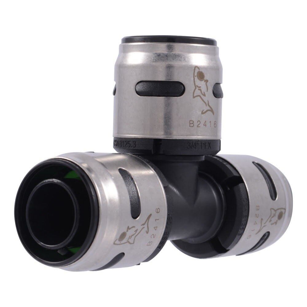 SharkBite K370WP3 3/4 in. x 3/4 in. x 3/4 in. EvoPEX Tee Push-to-Connect PEX Fitting (3 Pack)
